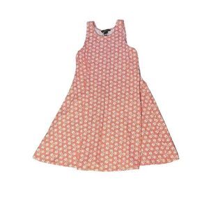 Natural Reflections Sleeveless Dress Coral White Small